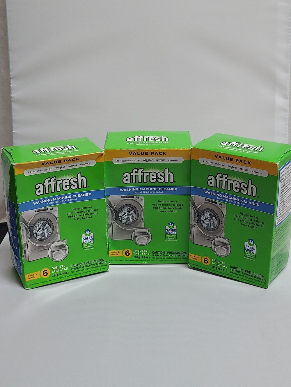 3 Boxes Affresh Washing Machine Cleaner Value Pack - 18 Tablets